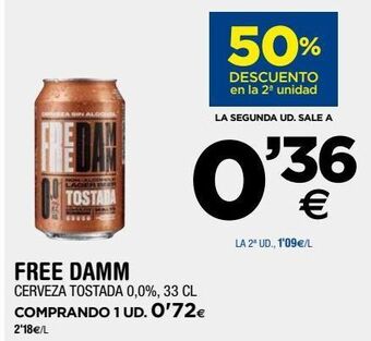 BM Supermercados Cerveza free damm oferta