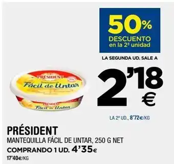 BM Supermercados Mantequilla président oferta