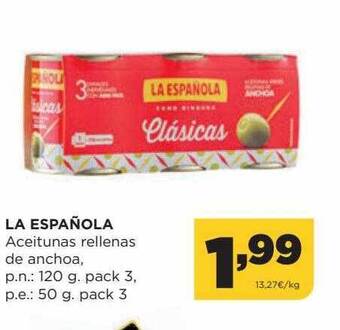 Alimerka La española aceitunas rellenas de anchoa oferta