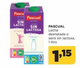 Alimerka Pascual leche desnatada o semi sin lactosa oferta