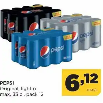 Alimerka Pepsi original light o max pack 12 oferta