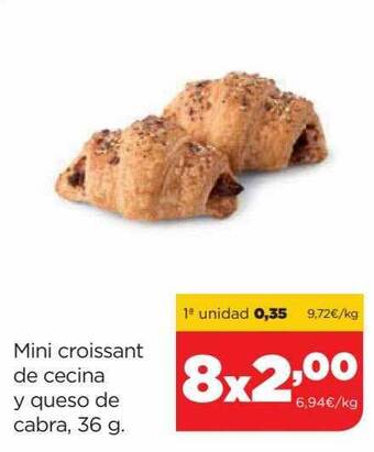 Alimerka Mini croissant de cecina y queso de cabra oferta