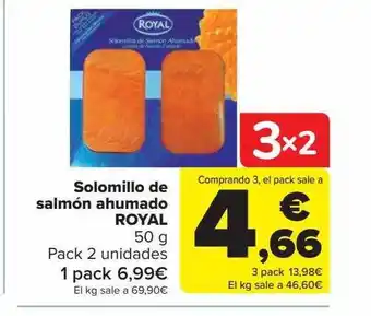 Carrefour Solomillo de salmón ahumado royal pack 2 oferta