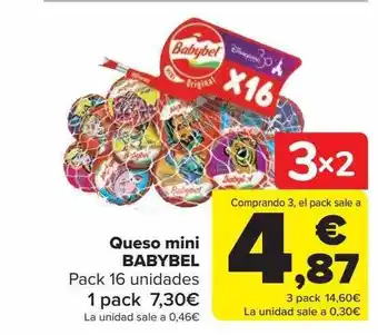 Carrefour Queso mini babybel pack 16 oferta