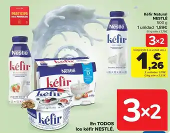 Carrefour Kéfir natural nestlé oferta