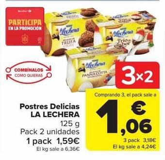 Carrefour Postres delicias la lechera pack 2 oferta