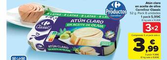 Carrefour Atún claro en aceite de oliva carrefour classic pack 8 oferta