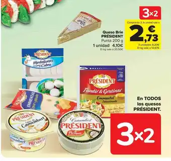 Carrefour Queso brie président punta oferta