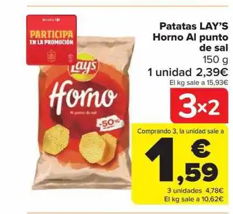 Carrefour Patata lay's horno al punto de sal oferta