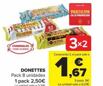 Carrefour Donettes pack 8 oferta