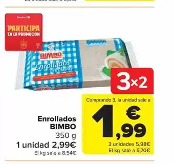 Carrefour Enrollados bimbo oferta