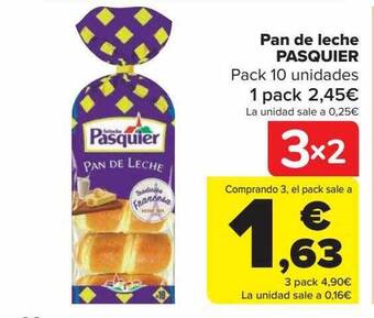 Carrefour Pan de leche pasquier pack 10 oferta
