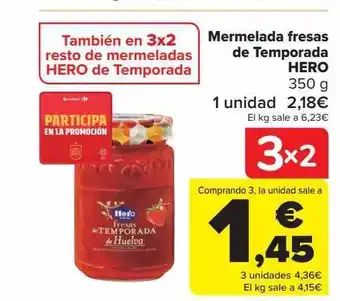 Carrefour Mermelada fresas de temporada hero oferta