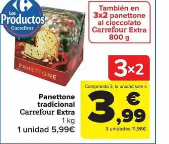 Carrefour Panettone tradicional carrefour exra oferta
