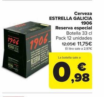 Carrefour Cerveza estrella galicia 1906 reserva especial oferta
