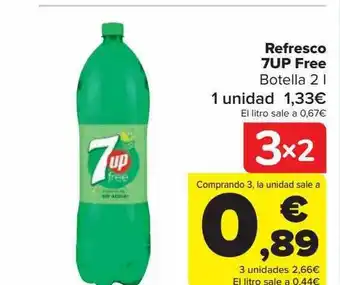 Carrefour Refresco 7up free botella oferta