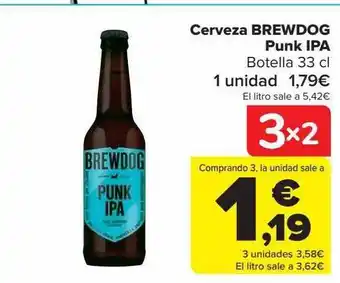 Carrefour Cerveza brewdog punk ipa botella oferta