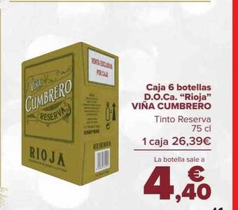 Carrefour Caja 6 botellas d.o.ca. oferta