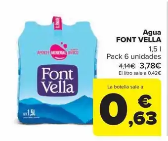 Carrefour Agua font vella pack 6 oferta