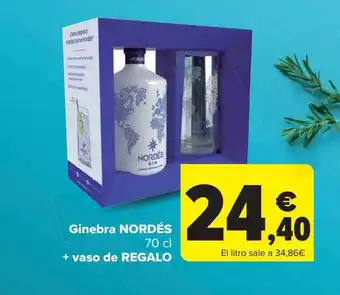Carrefour Ginebra nordés + vaso de de regalo oferta