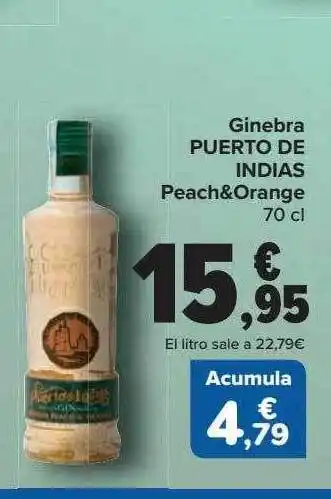 Carrefour Ginebra puerto de indias peach&orange oferta