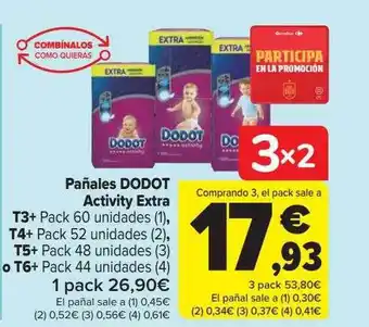 Carrefour Pañales dodot actitivy extra oferta
