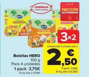 Carrefour Bolsitas hero pack 4 oferta