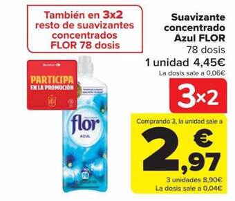 Carrefour Suavizante concentrado azul flor oferta