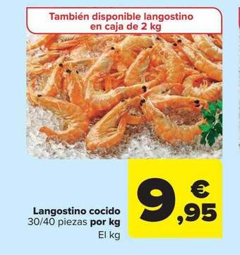 Carrefour Langostino cocido por kg el kg oferta