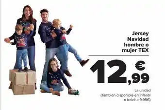 Carrefour Jersey navidad hombre o mujer tex oferta