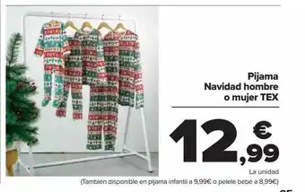Carrefour Pijama navidad hombre o mujer tes oferta