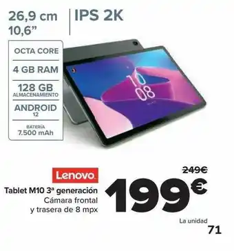 Carrefour Tablet m10 3a generación oferta