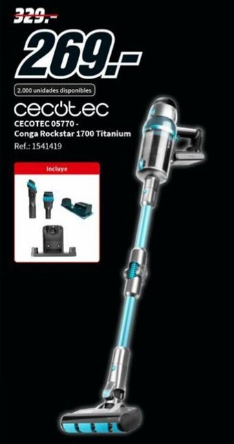 MediaMarkt Cecotec 05770- Conga Rockstar 1700 Titanium oferta