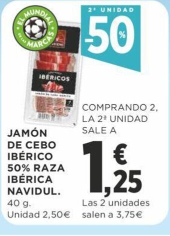 Supercor Jamon de Cebo Iberico 50% Raza Iberica Navidul oferta