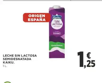 Supercor Leche Sin Lactosa Semidesnatada Kaiku 1L oferta