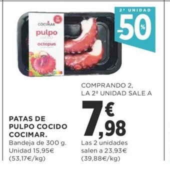 Supercor Patas de Pulpo Cocido Cocimar oferta
