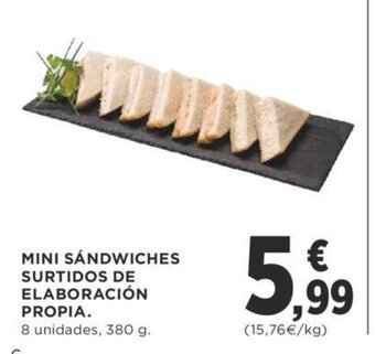 Supercor Mini Sandwiches Surtidos de Elaboracion Propia oferta