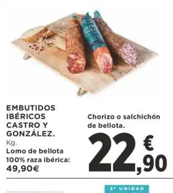 Supercor Embutidos Ibericos castro y Gonzalez oferta