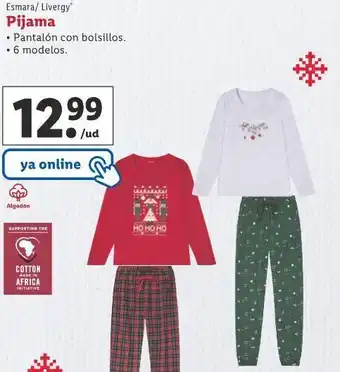 Lidl Pijama navideño oferta