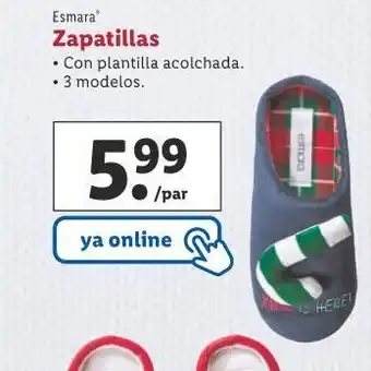Lidl Zapatillas navideñas oferta