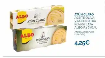 Cash Ecofamilia Atún claro aceite oliva virgen extra ro-100 lata oferta