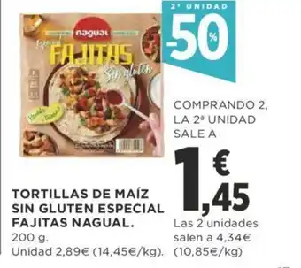 Supercor Tortillas de Maix Sin Gluten Especial Fajitas Nagual oferta