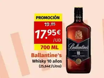 Maskom Supermercados Ballantine's whisky 10 años oferta