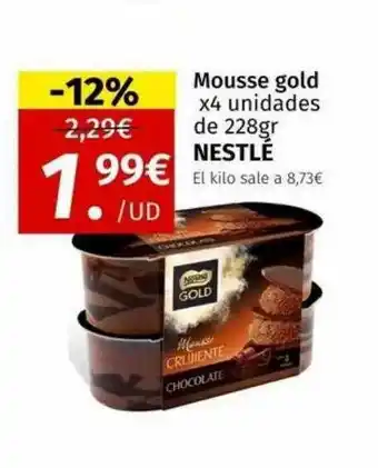 Maskom Supermercados Mousse gold de nestlé oferta