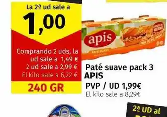 Maskom Supermercados Paté suave pack 3 apis oferta