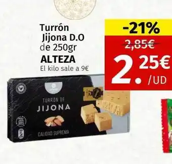 Maskom Supermercados Turrón jijona d.o alteza el kilo oferta