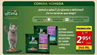 Maskom Supermercados Ultima esterilizado fit&delicious selección de carne o pescado oferta