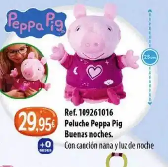 Juguetilandia Peluche peppa pig buenas noches oferta
