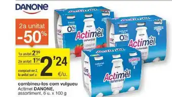 BonpreuEsclat 2a unitat -50% actimel danone assortiment 6 oferta