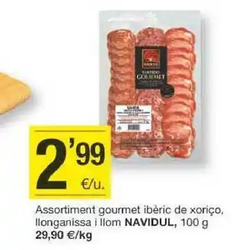 BonpreuEsclat Assortiment gourmet ibèric de xoriço llonganissa i llom navidul oferta
